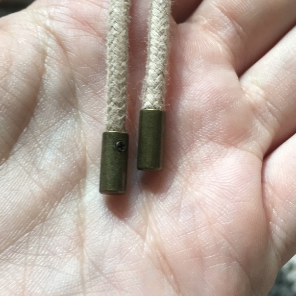 Nine West nude tie/lace up flats w/ pointed toe - Picture 5 of 8